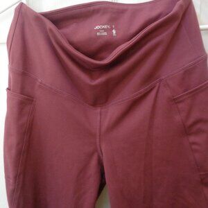 Jockey Burgandy Red Leggings Small Woman's  *